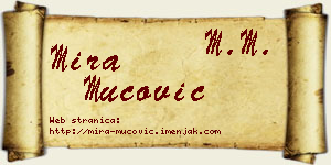 Mira Mucović vizit kartica